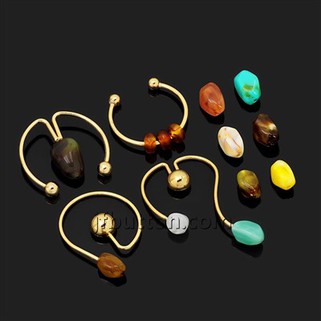 맞춤형 블랙 비키니 메탈 링