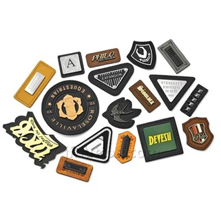 청바지 가죽 라벨