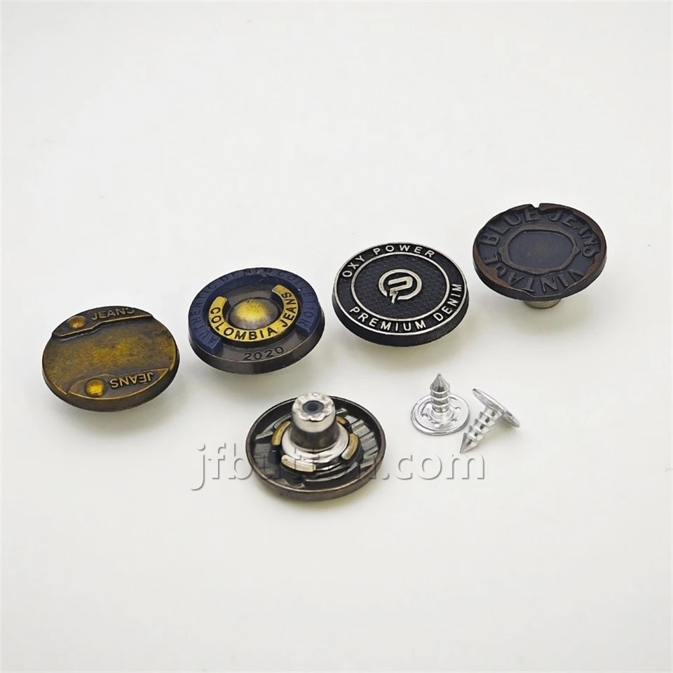 Denim Shank Button